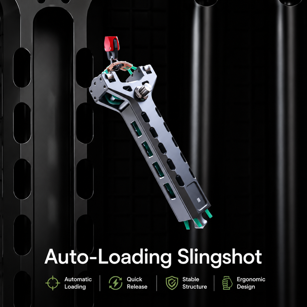 ๐ฅLimited-Time 50% OFFโจProfessional Telescopic Aluminum Alloy Auto-Loading Slingshot Full Kit (200 Steel Balls)