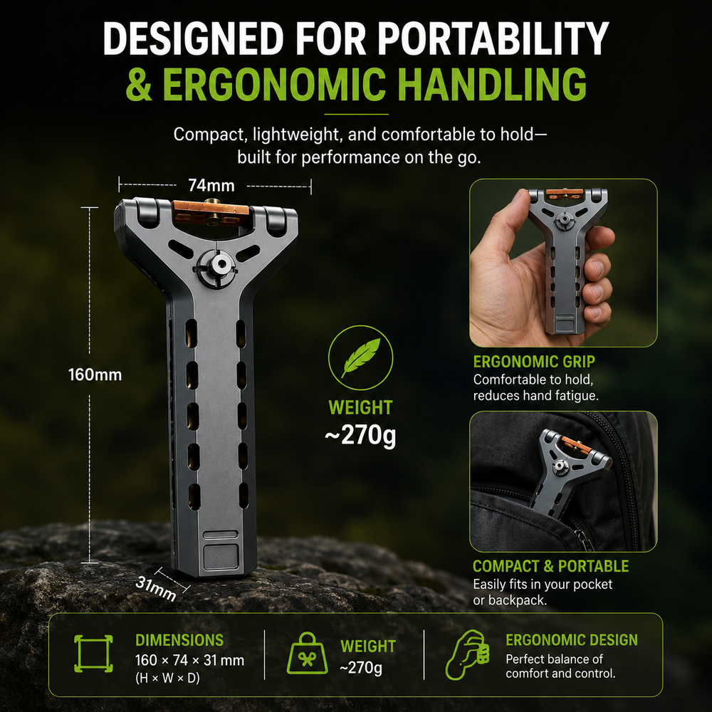 ๐ฅLimited-Time 50% OFFโจProfessional Telescopic Aluminum Alloy Auto-Loading Slingshot Full Kit (200 Steel Balls)